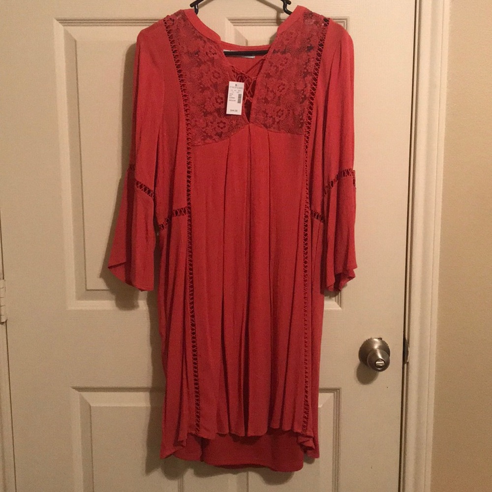 Midi salmon dress